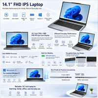 Laptop Windows Personalizzato da 14 Pollici con Intel Celeron N4000, 8GB LPDDR4, SSD M.2 SATA, Schermo FHD IPS, OEM ODM per Istruzione e Ufficio