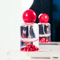 Bouteilles de parfum en verre vides en gros 30ml 50ml 100ml avec bouchon à bille rouge et base épaisse personnalisables pour emballage de parfum féminin