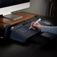 Tableau blanc effaçable à sec en acier massif pour ordinateur de bureau, surface inclinable