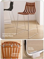 Chaise de bar en métal en forme d'éventail de style mid-century, tabouret de bar Bauhaus minimaliste, design moderne et créatif Wabi-sabi pour la maison