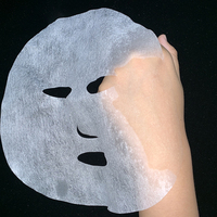 Masque facial sec en Lycell, 100% fibre Tencel, matériau naturel, doux et respectueux de la peau, masque facial sec