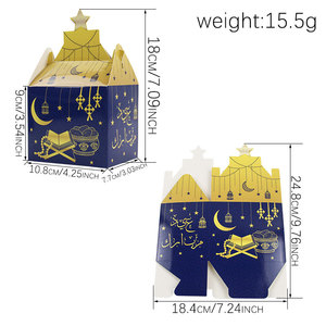 Caja de Regalo Lesser Bairam de Oriente Medio con Diseño de <span class=keywords><strong>Castillo</strong></span> Lunar, Embalaje de Dulces para Festividades Islámicas, Recuerdo de Fiesta, Caja de Chocolate al por Mayor - Product Image 2