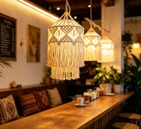 Lustre d'intérieur en bambou et rotin, lampe suspendue tressée à la main pour restaurant, abat-jour en bambou fait main, luminaires suspendus contemporains