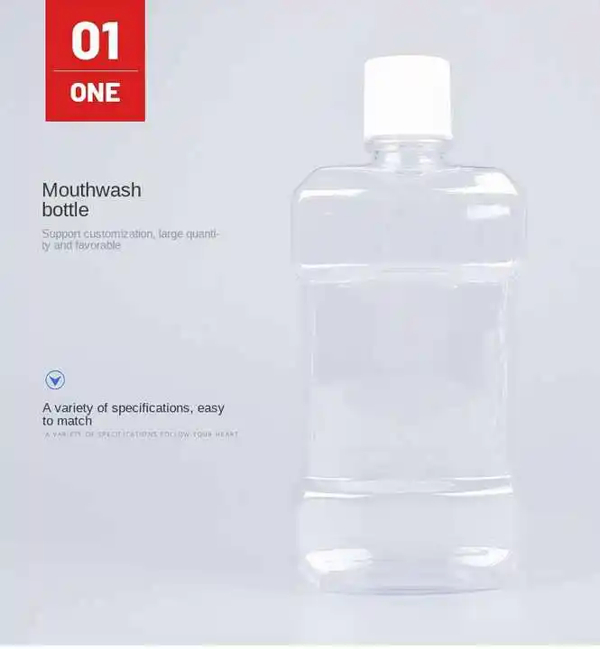 Pemasok grosir 80ml-1000ml botol cuci mulut kemasan plastik PET bening kosong