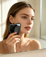 Outil de massage facial artisanal en Terahertz Gua Sha avec logo laser, outil de grattage, pierre énergétique Guasha