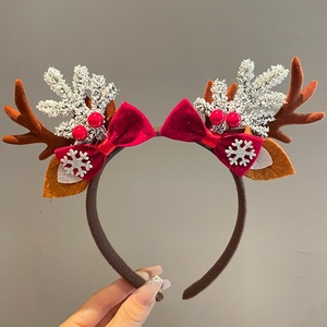 Nouveau serre-tête en résine plastique fait main, motif bois <span class=keywords><strong>de</strong></span> cerf <span class=keywords><strong>de</strong></span> Noël, style forêt, pour femmes, filles et enfants, idéal pour les fêtes et événements festifs - Product Image 2