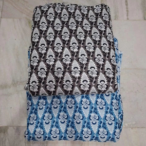 Hand Block Printed Cotton Cambric Washed Twill Fabric for Dress Making <b>Suits</b> & Bags-Wholesale - Product Image 1