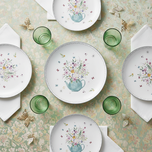Vajilla de Cerámica Floral Premium, Vajilla Moderna, Juego de Platos, Tazas y Platillos Decorativos, Listo para la Venta en Tiendas de Artículos para el Hogar y la Cocina - Product Image 4