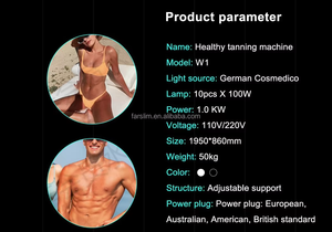 Máquina de Bronceado Solarium UVA UVB de Pie, Media Cápsula, Ajustable 360 Grados, Cama Solar de Cuerpo Completo para Salón de Belleza - Product Image 6
