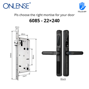 Sinh trắc học kỹ thuật số khóa cửa điện tử với mật khẩu bàn phím Keyless nhập cửa thông minh xử lý, tuya xử lý vân tay khóa cửa - Product Image 3