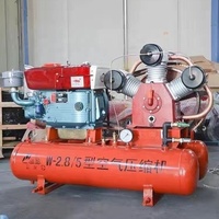 Motor diésel de pistón portátil de 100CFM W3.5/5 5 7 Bar, nuevos compresores de aire para minería pequeños, juego de martillo Jack Hammer Rock Drill Hammer Air
