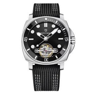Reloj Mecánico Automático PAGANI DESIGN 1833 para Hombre, Diseño Ejecutivo, con Cristal de Zafiro Hueco, Correa de Acero Inoxidable Luminosa - Product Image 2