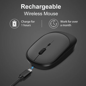 Ratón Inalámbrico Recargable de Modo Dual, Silencioso, Compatible con Múltiples Dispositivos, DPI Ajustable para Laptop, iPad, Teléfono, <span class=keywords><strong>Mac</strong></span>, Windows - Product Image 3