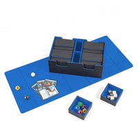 Boîte de rangement en cuir PU de qualité supérieure pour 400 cartes avec doublure en velours et plateau à dés pour jeux de cartes à collectionner (TCG) - Vente en gros