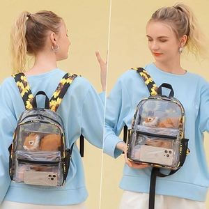 Muestra Gratis, Mini Mochila Transparente, Aprobada para Estadios, 12x12x6, Mochilas Pequeñas Transparentes de Plástico, Bolsa Transparente para el Trabajo o Festivales - Product Image 3