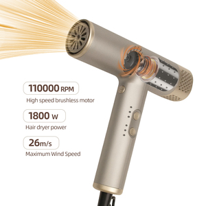 Meilleure qualité HD08 DY Version sèche-cheveux ionique sans feuilles Super sèche-cheveux haute vitesse avec style à ions négatifs - Product Image 3