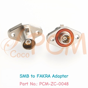 SMB để fakra Z mã nam RF kết nối đồng trục SMB để fakra Bộ chuyển đổi tương thích TE 1-2390730-4, bảng điều khiển mặt bích 2 lỗ gắn kết SMB nữ - Product Image 2