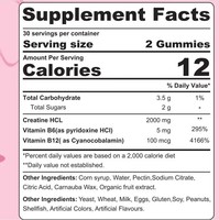 Bonbons gélifiés à la créatine monohydrate et HCL sans sucre, OEM, booster d'énergie, soutien immunitaire, croissance musculaire