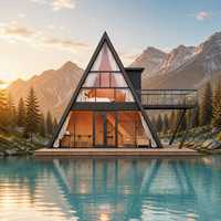 Chalet de ski alpin haut de gamme, projet d'hébergement de luxe préfabriqué modulaire S990 Pro A Frame House