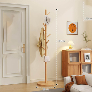 Porte-manteau vertical en bois massif DS4948 - Product Image 2