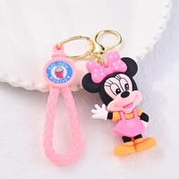 Nouveau mignon dessin animé Donald canard marguerite Couple porte-clés transfrontalier debout Mickey Minnie pendentif Silicone personnalisé porte-clés