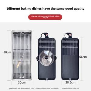 Table et chaises <span class=keywords><strong>de</strong></span> salle à manger d'extérieur en fonte d'aluminium à double usage, carbone électrique pour jardin, cour, barbecue en plein air - Product Image 4