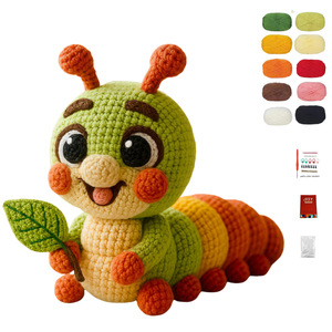 Venta Directa de Fábrica, Muñeco de Oruga Hecho a Mano, Adornos de Escritorio, Regalos para Niños - Product Image 4