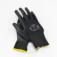 Gants de travail de sécurité en polyuréthane PU à paume enduite, économiques, 13G 4131, OEM, en nylon polyester enduit PU, pour le jardinage, EN388