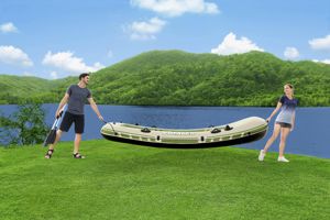 Bestway 65156 Air Boat Kayak de pêche gonflable <span class=keywords><strong>Hydro</strong></span>-<span class=keywords><strong>Force</strong></span> Voyager X4 Ensemble de radeau gonflable 3.5 m Bateau de rafting gonflable - Product Image 5