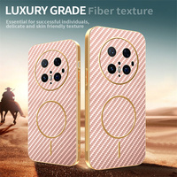 Casing Ponsel Magnetik Tekstur Serat Berkualitas Tinggi untuk Honor Magic 7 6 5 4 3 Pro 400 Lite 300 200 Pro X9B X70 Anti Selip Pelindung Chrome