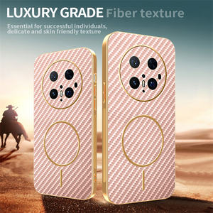 Funda Magnética para Teléfono con Textura de Fibra de Alta Calidad para Honor <span class=keywords><strong>Magic</strong></span> 7 6 5 <span class=keywords><strong>4</strong></span> 3 Pro 400 <span class=keywords><strong>Lite</strong></span> 300 200 Pro X9B X70, Carcasa Cromada Antideslizante - Product Image 3