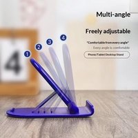 Support de téléphone portable personnalisé avec logo, mini cadeau de bureau, minimaliste, pliable, portable, pratique, utilisation sur le bureau, support de téléphone et de tablette en matériau PP