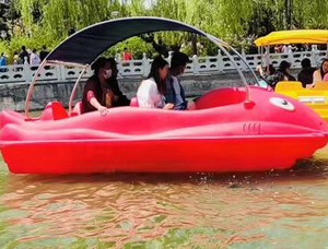 <span class=keywords><strong>Pédalo</strong></span> de type requin pour quatre personnes 2023 avec <span class=keywords><strong>toboggan</strong></span>, bateau à pédales aquatique, bateau de loisirs pour parc d'attractions - Product Image 3