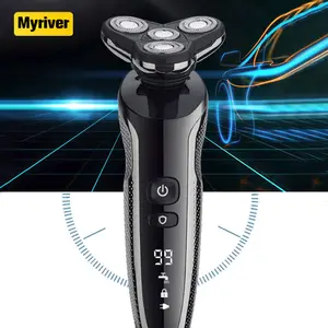 Myriver barbeador facial sem fio, lâmina redonda, para o rosto, 12v