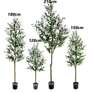 Arbre artificiel vert en gros, plante artificielle, décoration intérieure et extérieure, olivier artificiel au toucher réel - Product Image 5