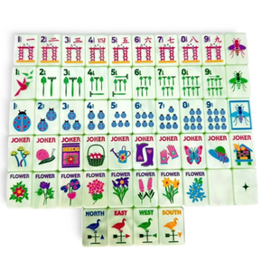 Tuiles de Mahjong de Luxe à Finition Perle Verte Matcha - Édition Designer « Garden Light », Ensemble de Jeu Personnalisé Portable - Product Image 3