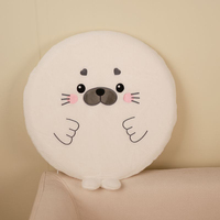 Coussin de voyage en forme de U avec capuche en peluche de phoque mignon, ultra doux pour les siestes au bureau et le soutien du cou, tailles personnalisées