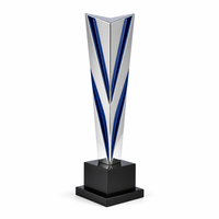 Trophée en métal Wicket avec design pyramidal en spirale bronze, gravé, récompense sportive personnalisée pour les cadeaux de salon professionnel