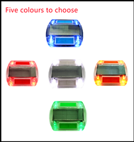 Réflecteur solaire économique pour route, type œil de chat, avec LED active et réflexion passive, en matériau PC, pour voies cyclables et trottoirs