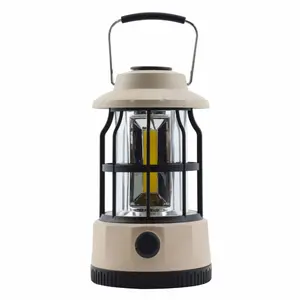 400 Lumens Usb Rechargeable Portable Outdoor Led Light Camping Lantern 3*AA Dry Battery Retro Iron Camping Light