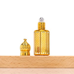 Sang trọng hình bát giác Arabian attar Oud Nước hoa chai thủy tinh tinh dầu 12ml cuộn trên chai với đóng gói boxs - Product Image 3