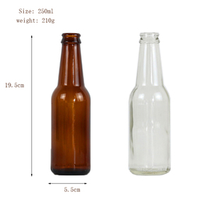 250ml 330ml rõ ràng rỗng chai bia cổ dài chai thủy tinh cho bia nước ép trái cây nước giải khát Soda chai với vương miện cap - Product Image 2