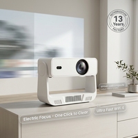 Projecteur intelligent BYINTEK 2026 WiFi6 Android 14 avec mise au point électrique, résolution native 720P, 220 ANSI, correction automatique de la distorsion trapézoïdale, mini-projecteur, 13 ans d'expérience OEM en usine