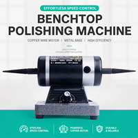 Polisseuse de banc à vitesse variable, machine à polir double embout, outil électrique pour le polissage de bijoux, le meulage de métaux et l'élimination de la rouille