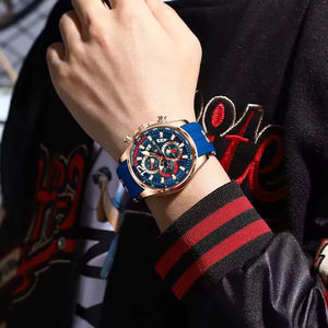 Reloj POEDAGAR 898 para hombre con fecha, cronógrafo, luminoso, resistente al agua, de silicona, clásico, de cuarzo, original. - Product Image 6