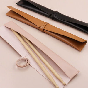 Estuche Simple para <span class=keywords><strong>Baquetas</strong></span>, Bolsa de Almacenamiento de <span class=keywords><strong>Baquetas</strong></span> de Percusión de Cuero PU, Regalo para Baterista, Bolsa para <span class=keywords><strong>Baquetas</strong></span> - Product Image 2