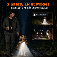 Collier de dressage électronique professionnel pour chien avec modes LED, son, vibration et choc, rechargeable, étanche, anti-aboiement