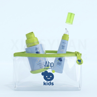 XINGYUAN Ensemble de soins pour enfants personnalisé, pot en plastique pour crème, flacon de mousse nettoyante pour le visage, emballage sans air pour crème solaire, pour les soins des bébés