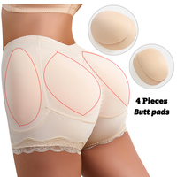 Ropa Interior Moldeadora Transpirable para Mujer, Tallas Grandes, con Relleno Artificial para Glúteos, Control de Abdomen, Levantador de Glúteos Acolchado, 2 Piezas