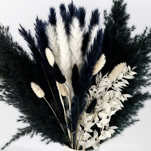 G82 Haute Qualité Fête <span class=keywords><strong>de</strong></span> Mariage Noir Fluffy Pampas Boho Décoration Maison Table Centre <span class=keywords><strong>de</strong></span> Table Herbe Séchée Arrangement <span class=keywords><strong>de</strong></span> Fleurs Naturelles - Product Image 3